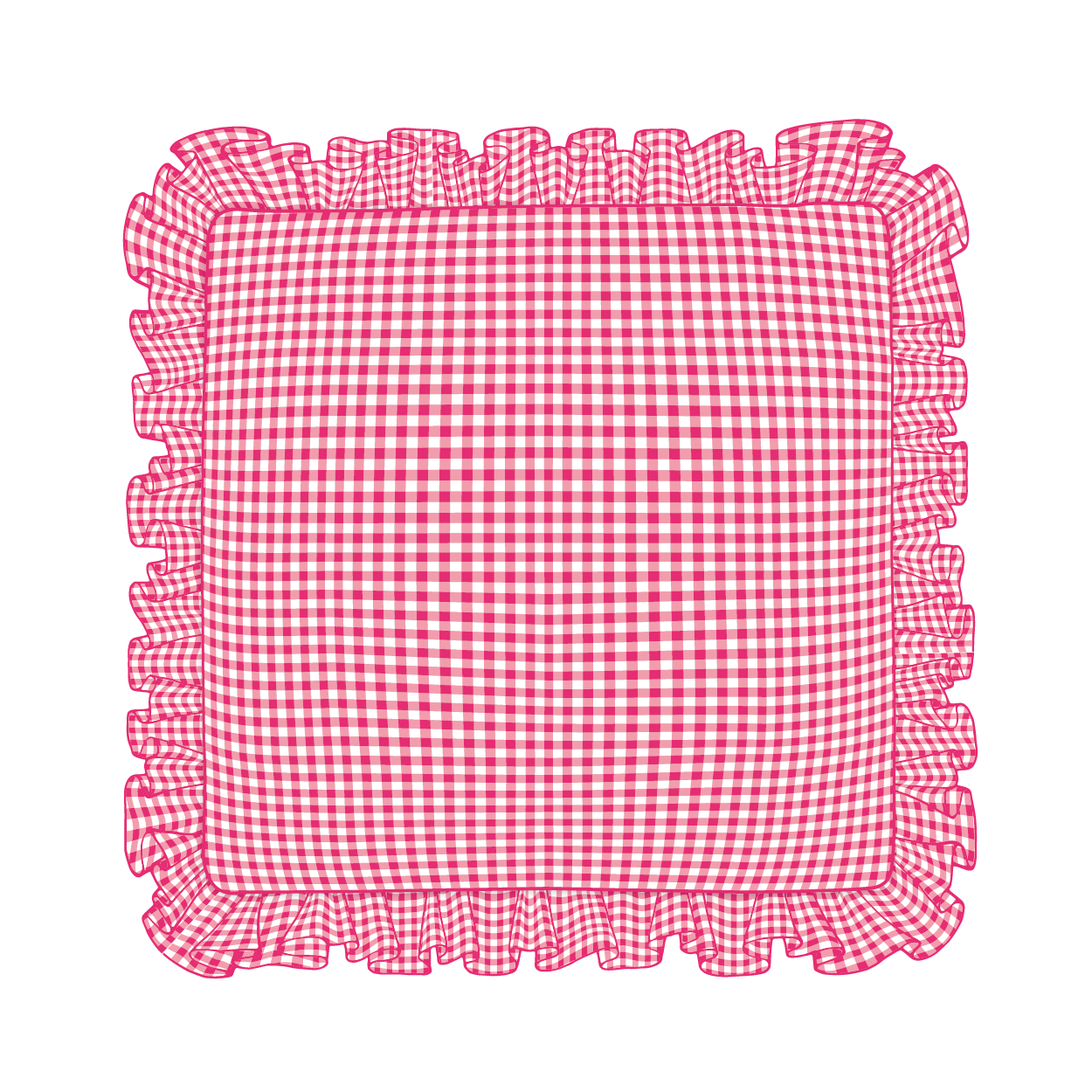 Hot Pink Ruffle Pillow