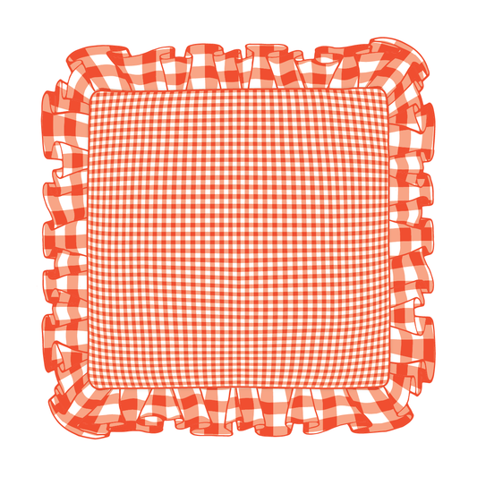 Orange Ruffle Pillow