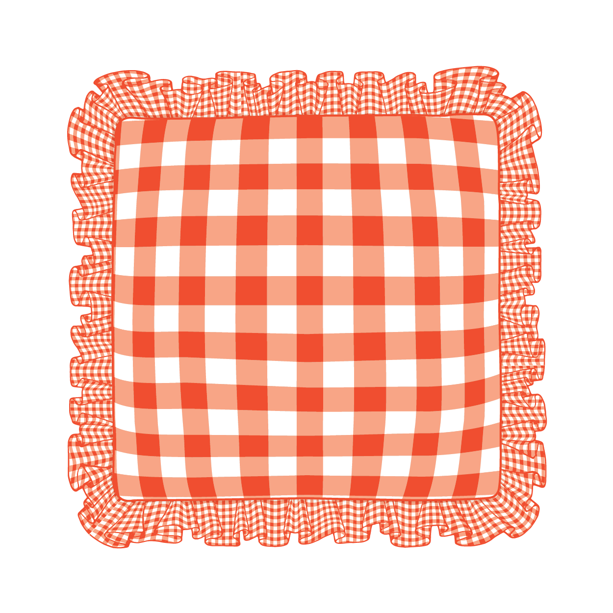 Orange Ruffle Pillow