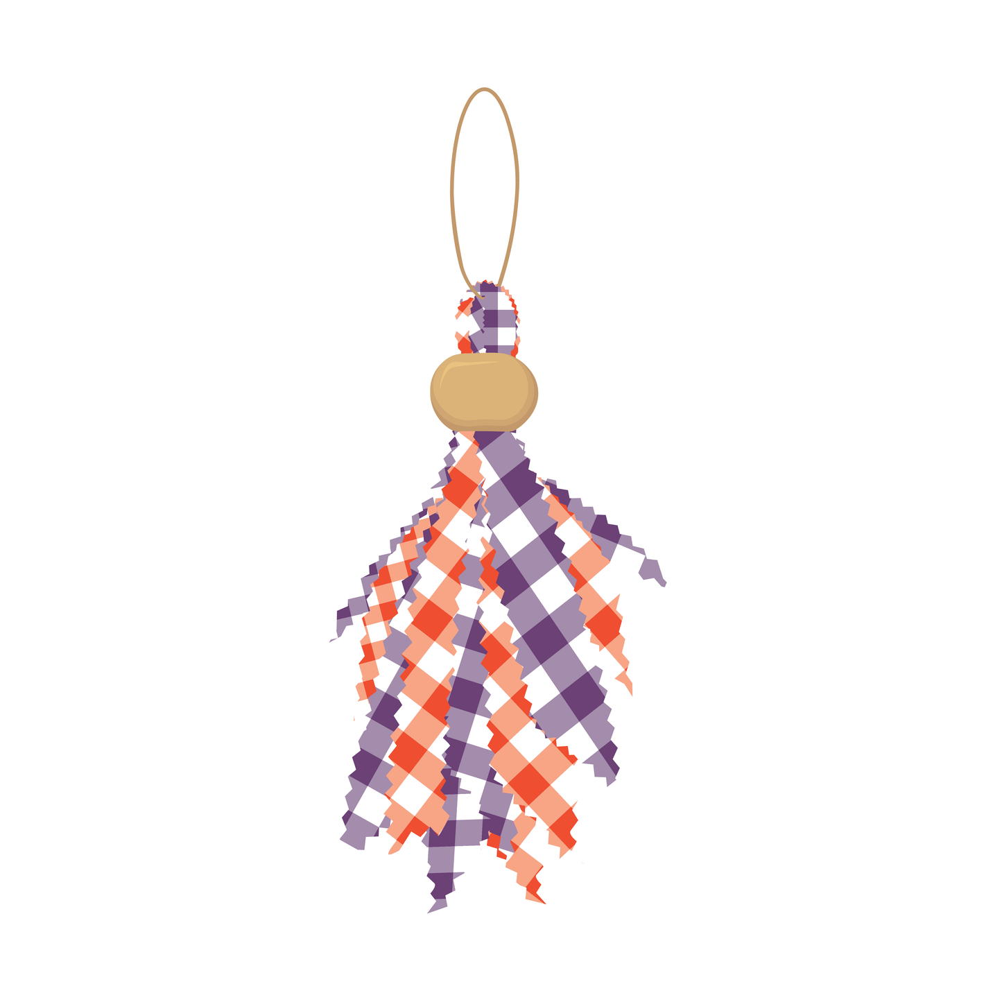 Orange & Deep Lavender Tailgate Tassel