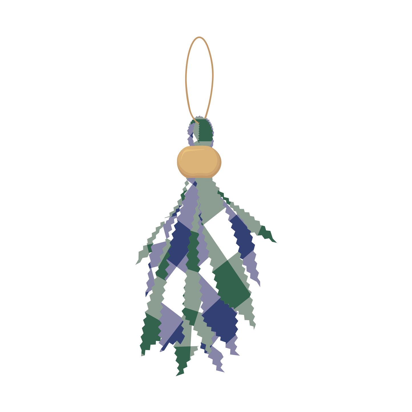 Navy & Hunter Tailgate Tassel