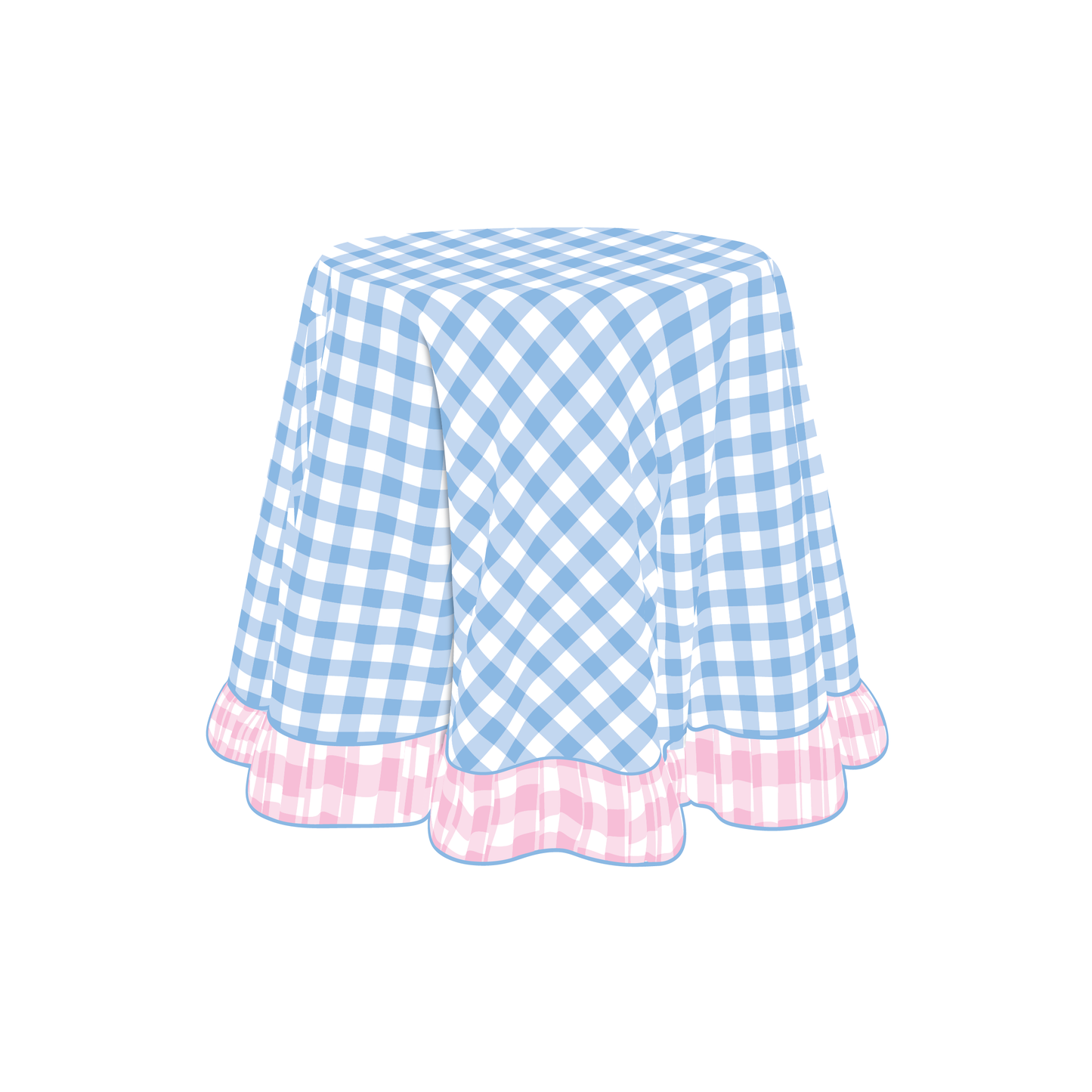 The Elaine in Cornflower & Light Pink