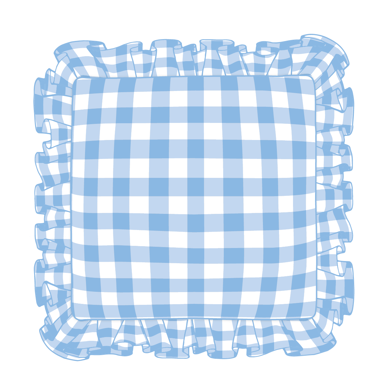 Cornflower Ruffle Pillow