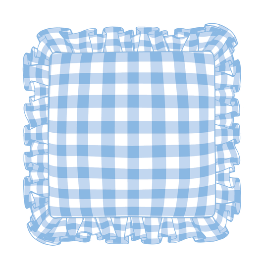 Cornflower Ruffle Pillow