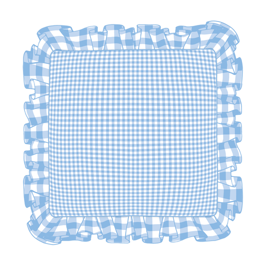 Cornflower Ruffle Pillow
