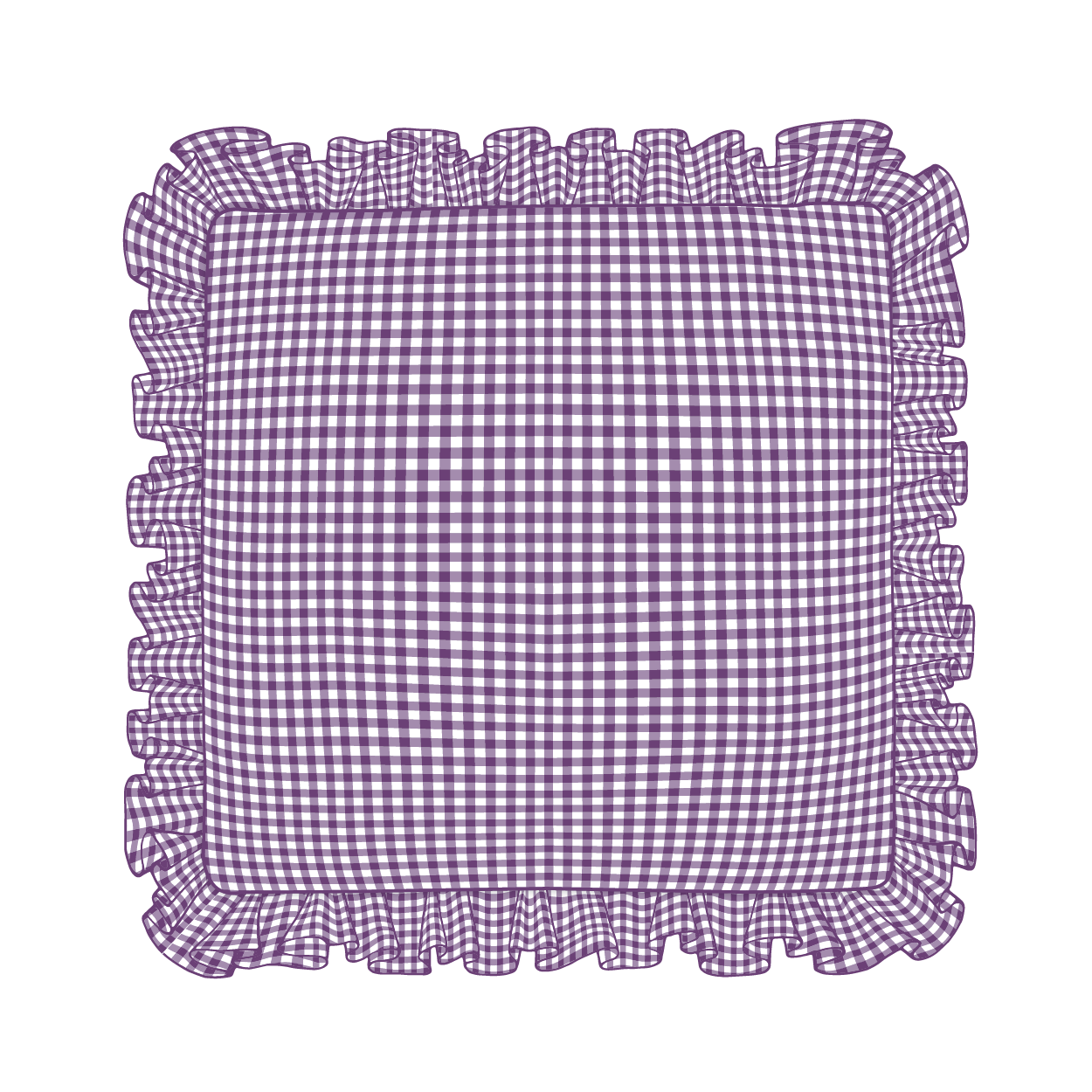 Deep Lavender Ruffle Pillow