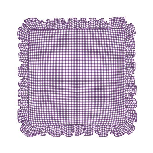Deep Lavender Ruffle Pillow