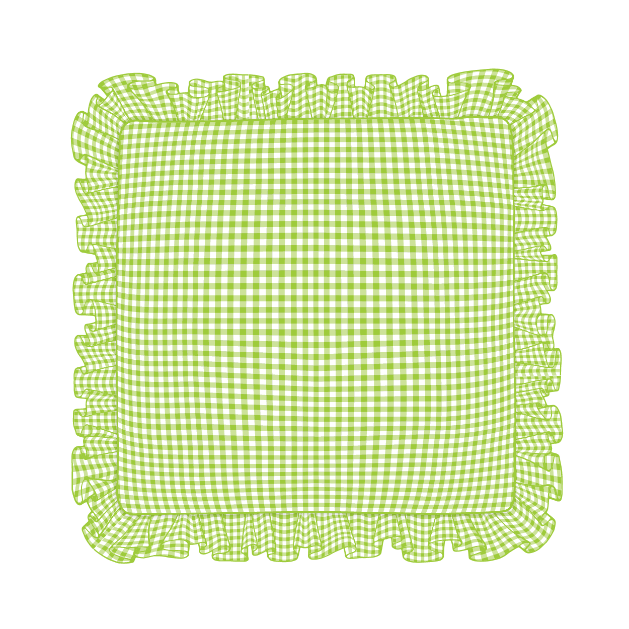 Apple Green Ruffle Pillow
