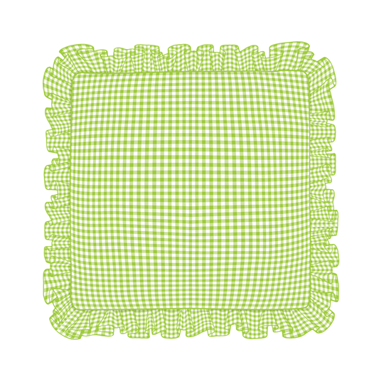 Apple Green Ruffle Pillow