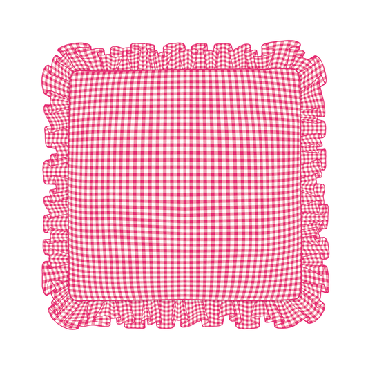 Hot Pink Ruffle Pillow