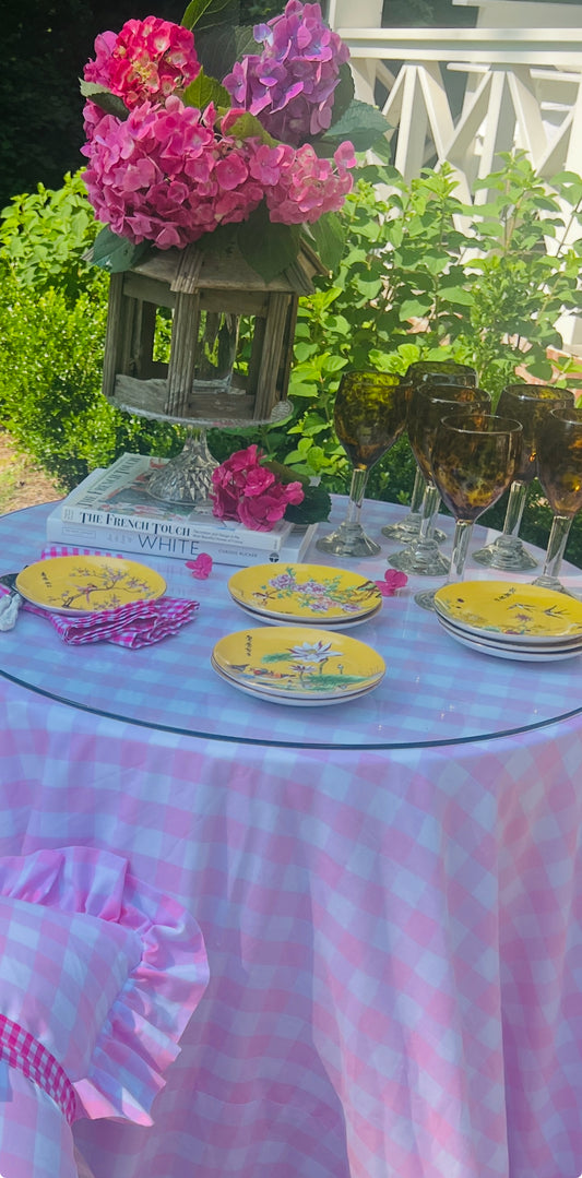 Vintage set of 8 Alsco Made in Hong Kong Dessert Plates