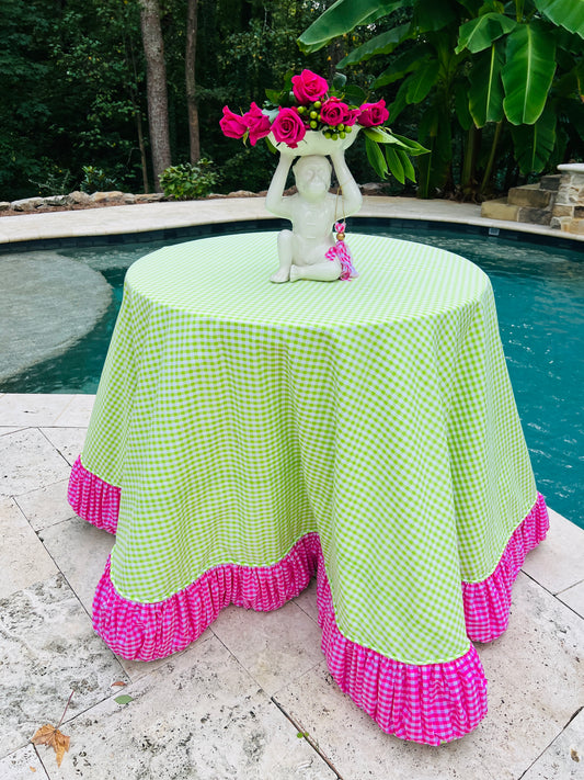 The Elaine in Apple Green & Hot Pink