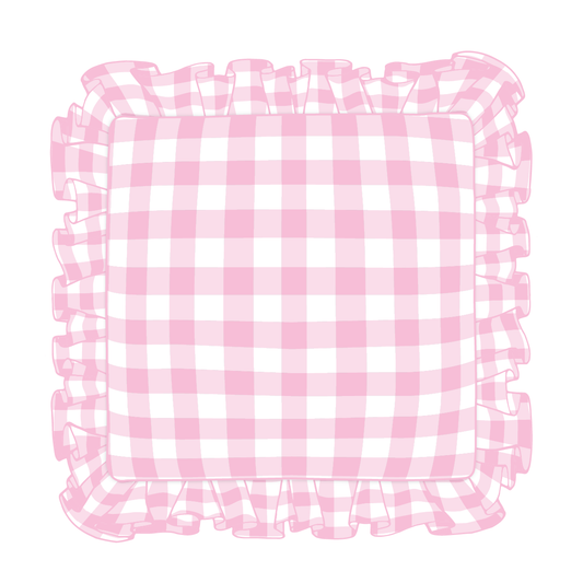 Light Pink Ruffle Pillow