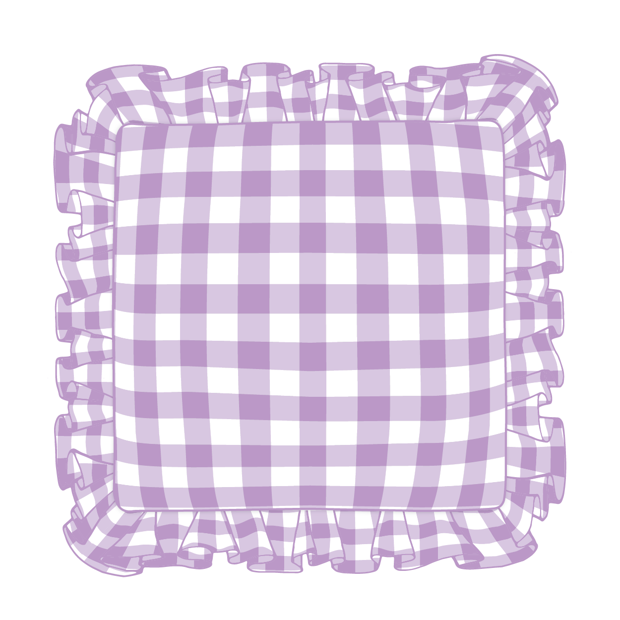 Lilac Ruffle Pillow