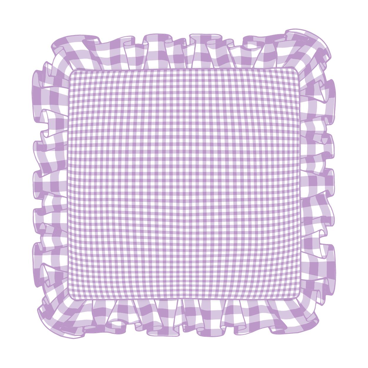 Lilac Ruffle Pillow