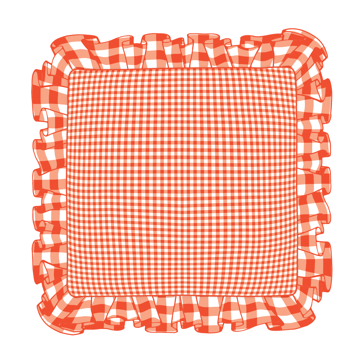Orange Ruffle Pillow