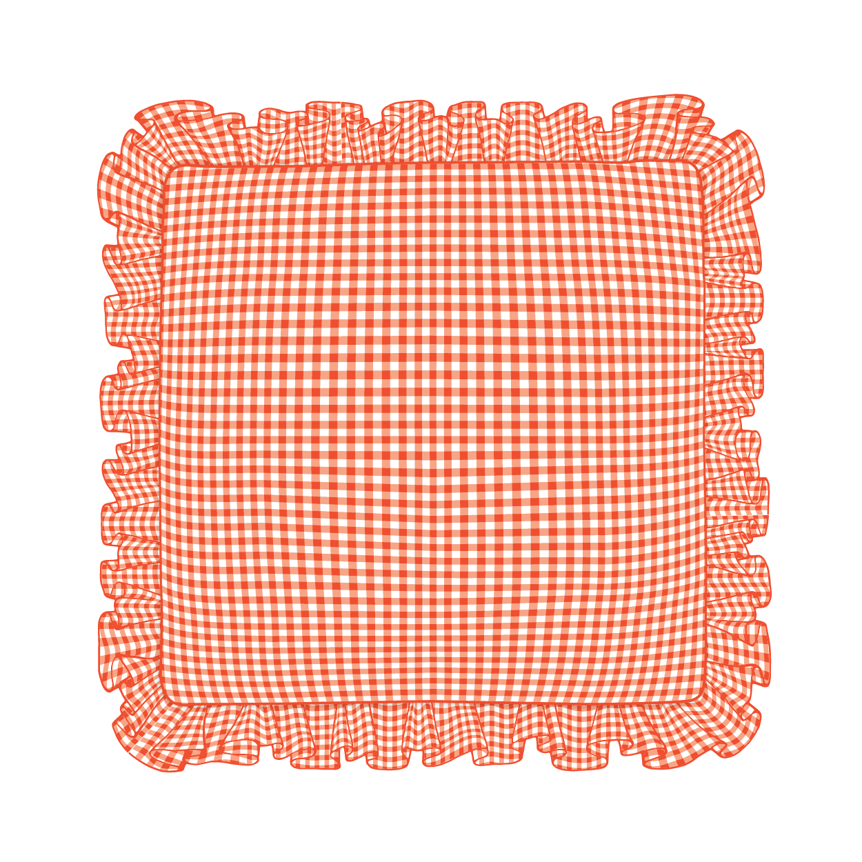 Orange Ruffle Pillow