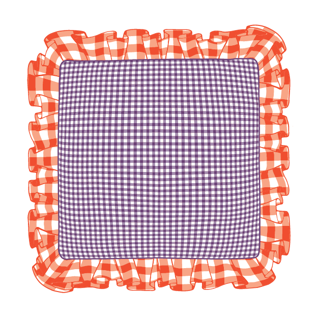 Orange & Deep Purple Pillow