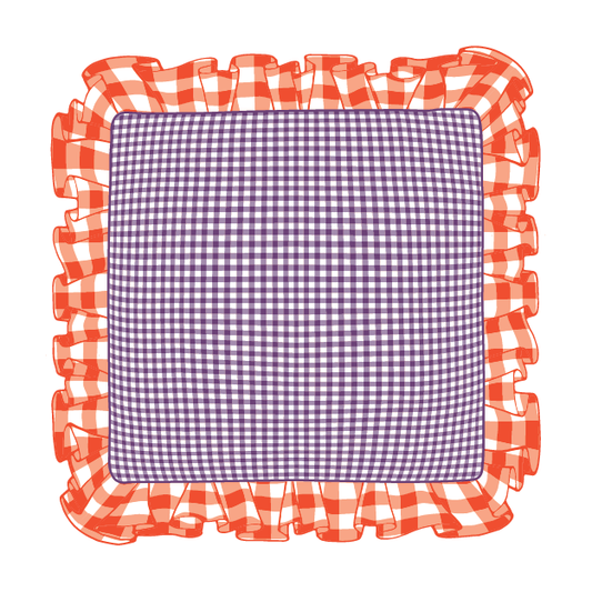 Orange & Deep Purple Pillow