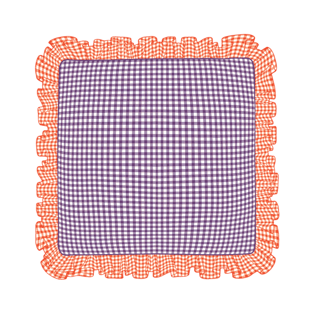Orange & Deep Purple Pillow