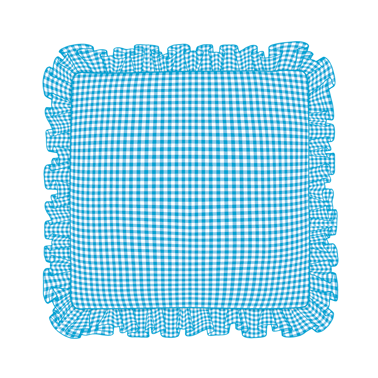 Peacock Ruffle Pillow