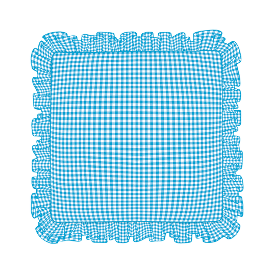 Peacock Ruffle Pillow