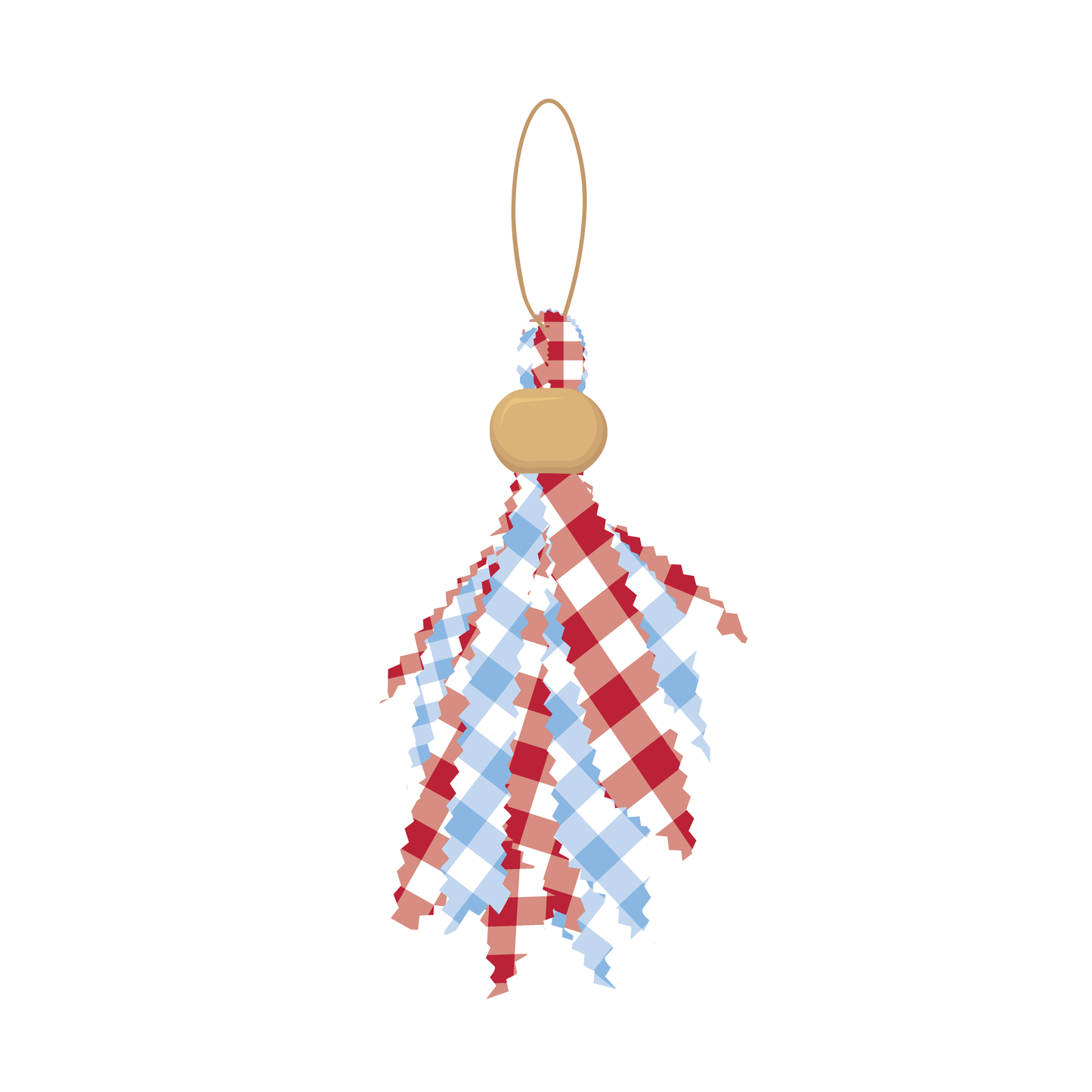 Cornflower & Red Tailgate Tassel
