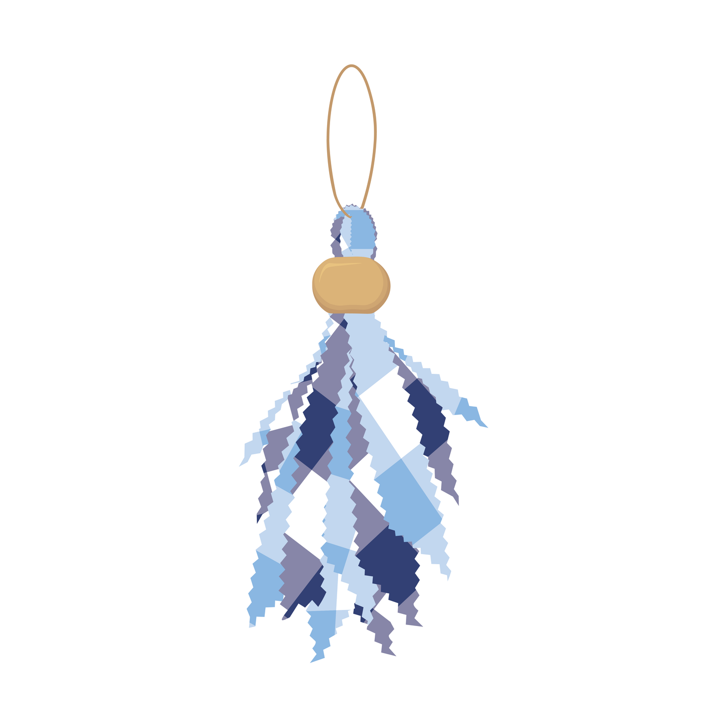 Cornflower & Navy Tailgate Tassel
