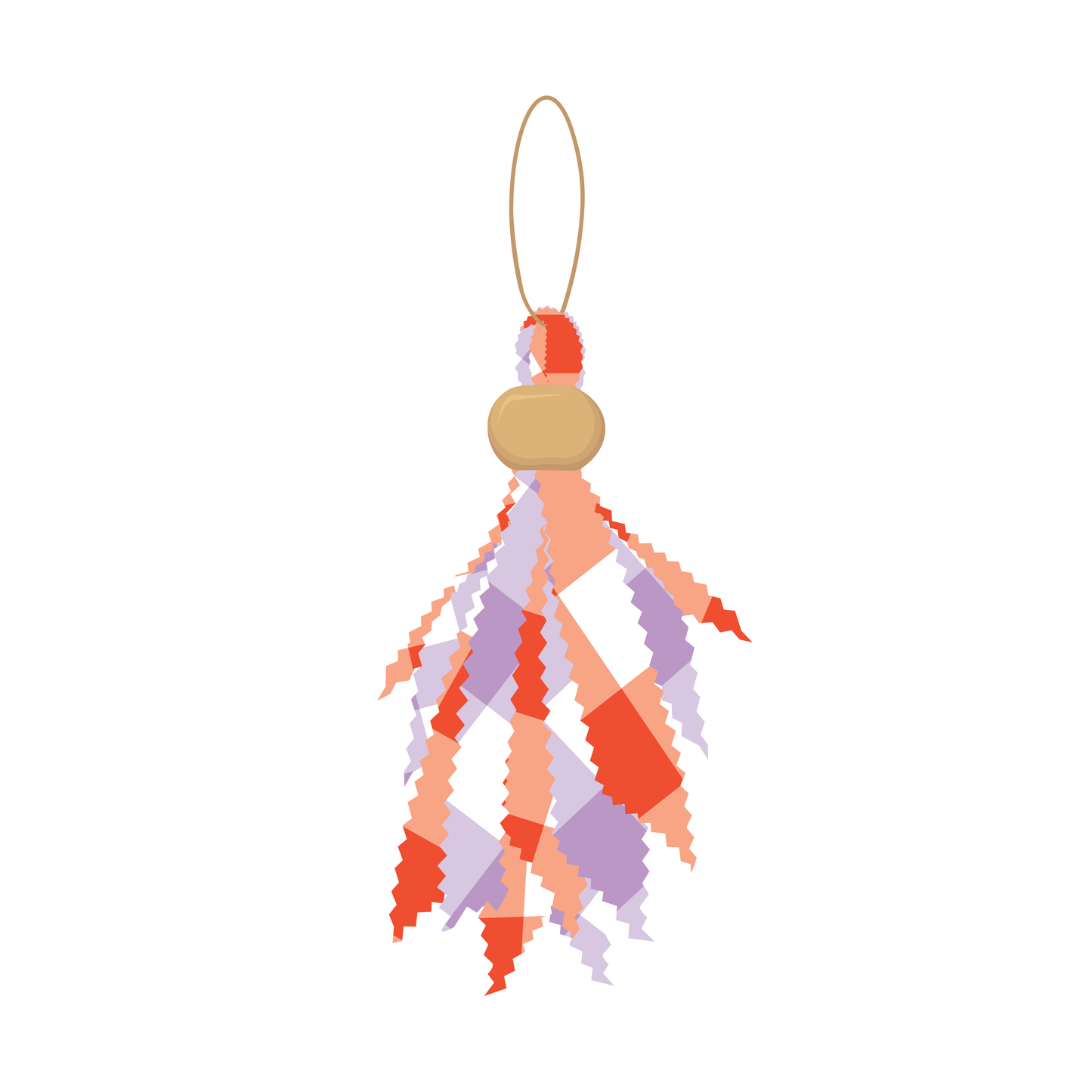 Orange & Lilac Tailgate Tassel