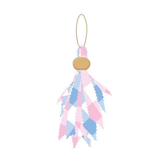 Cornflower & Light Pink Tailgate Tassel