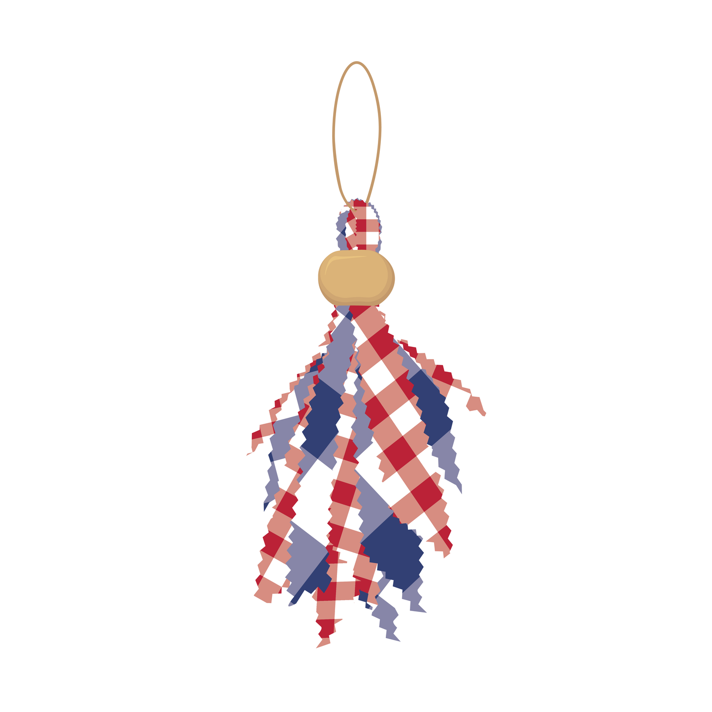 Navy & Red Tailgate Tassel