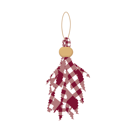 Cranberry Tailgate Tassel