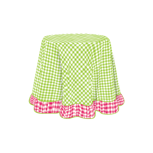 The Elaine in Apple Green & Hot Pink