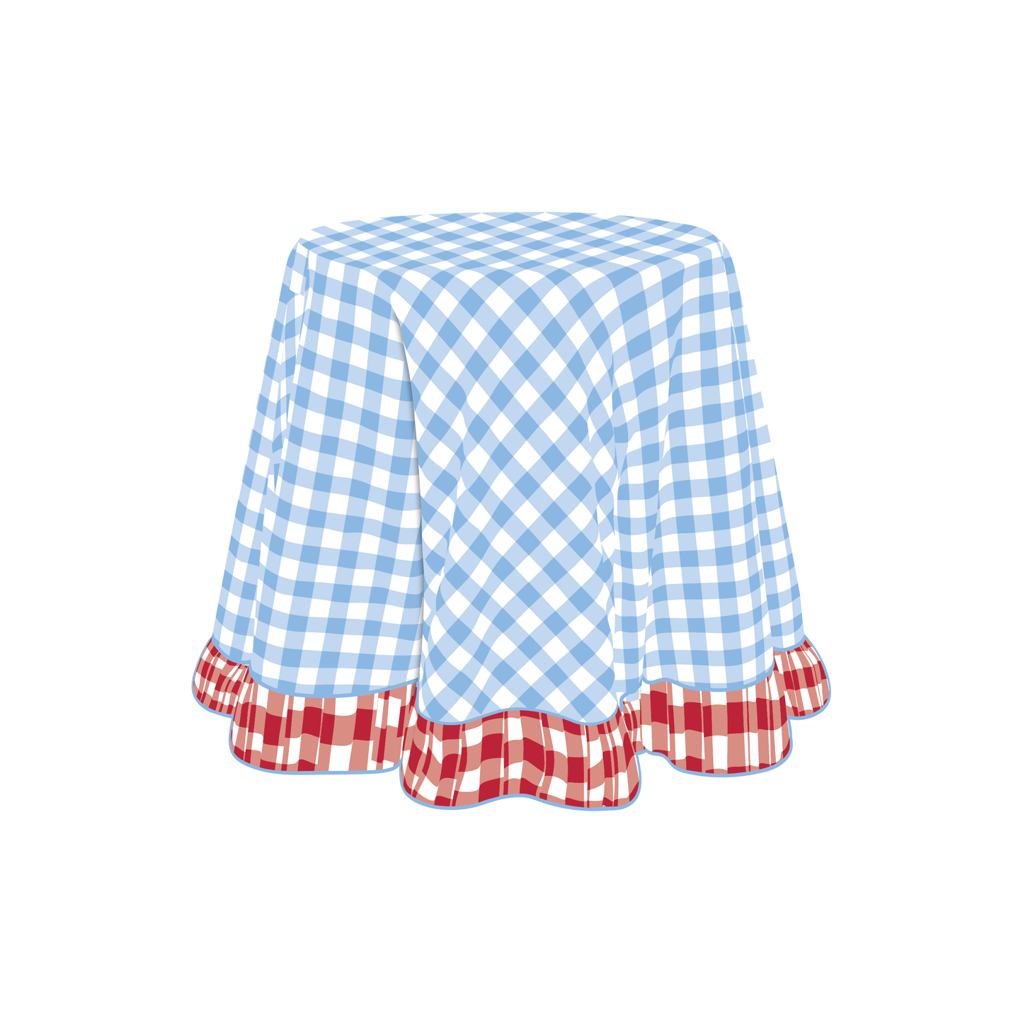 The Elaine in Cornflower & Red