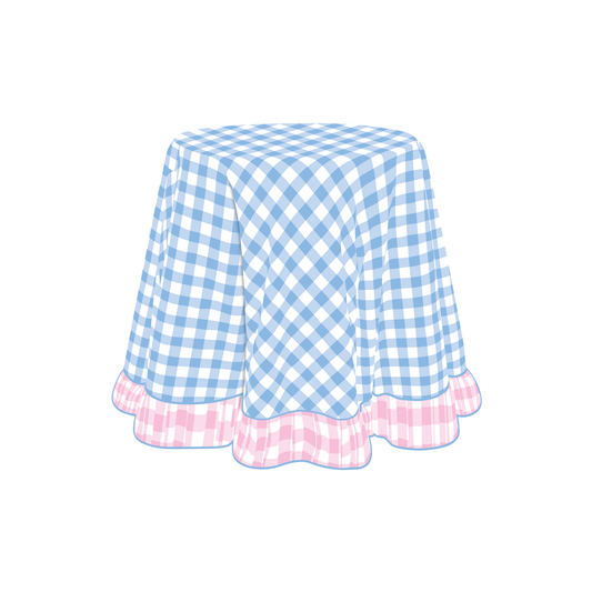 The Elaine in Cornflower & Light Pink