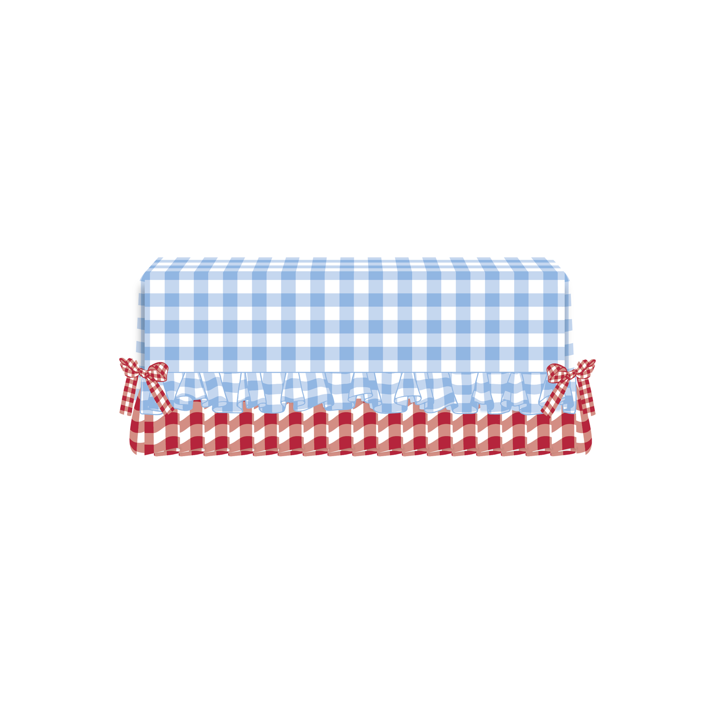 The Emma in Cornflower & Red