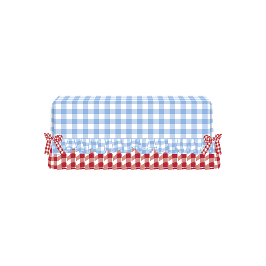 The Emma in Cornflower & Red