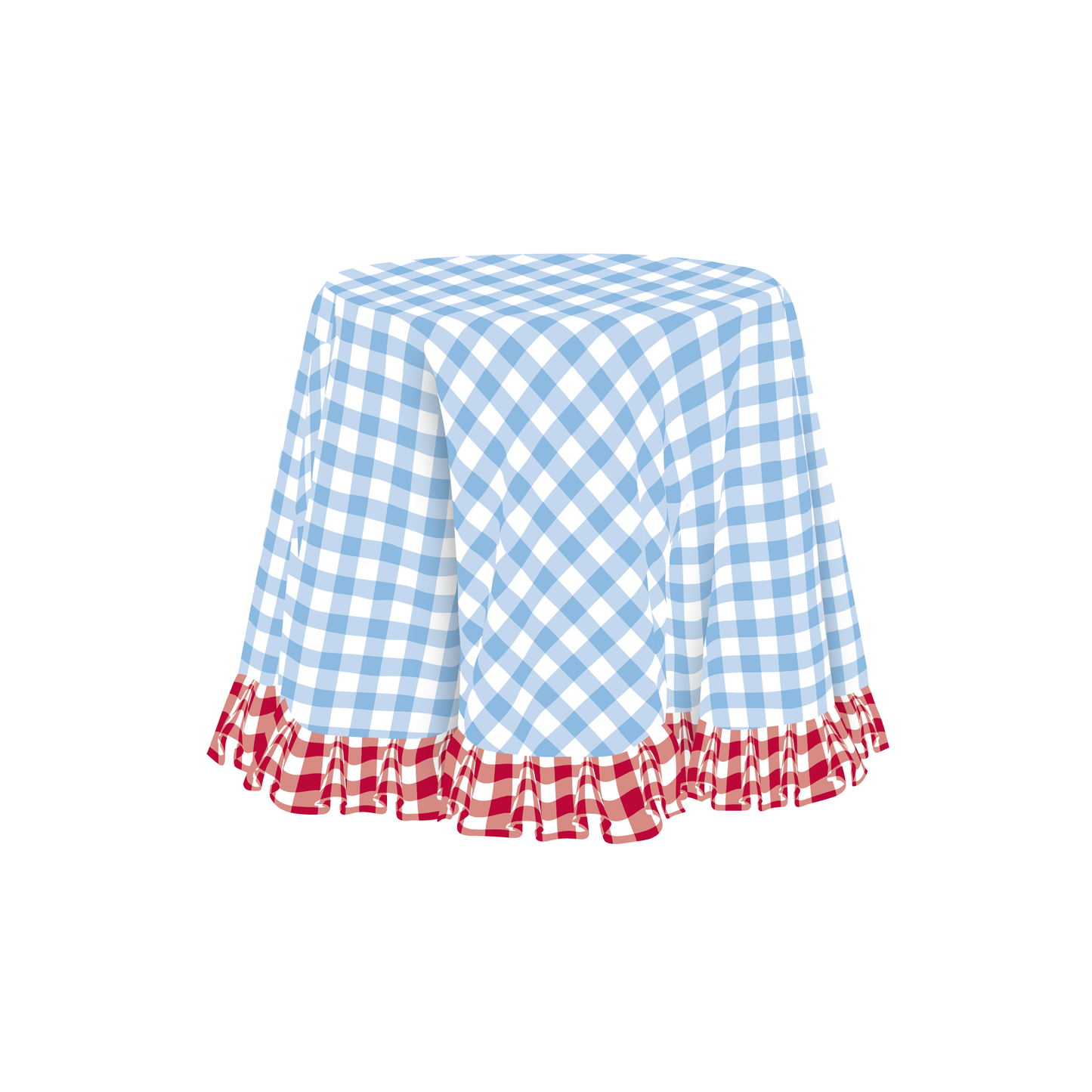 The Kate in Cornflower & Red
