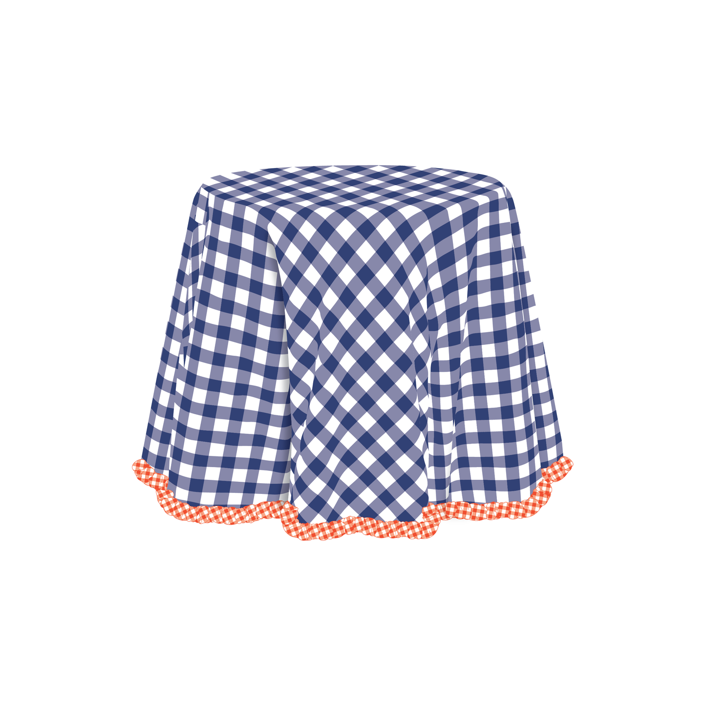 The Lily in Navy & Orange