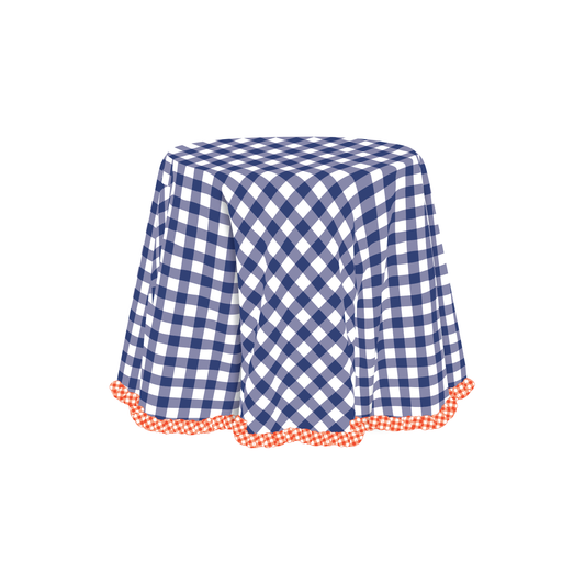 The Lily in Navy & Orange