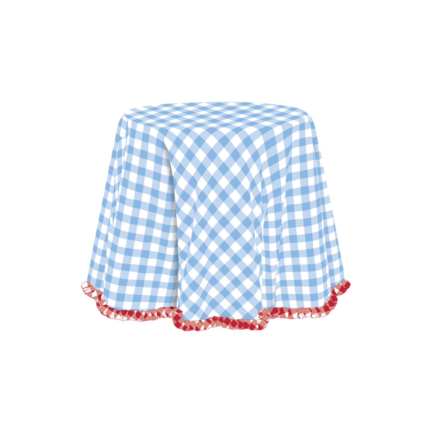 The Lily in Cornflower & Red