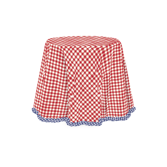 The Lily in Red & Navy
