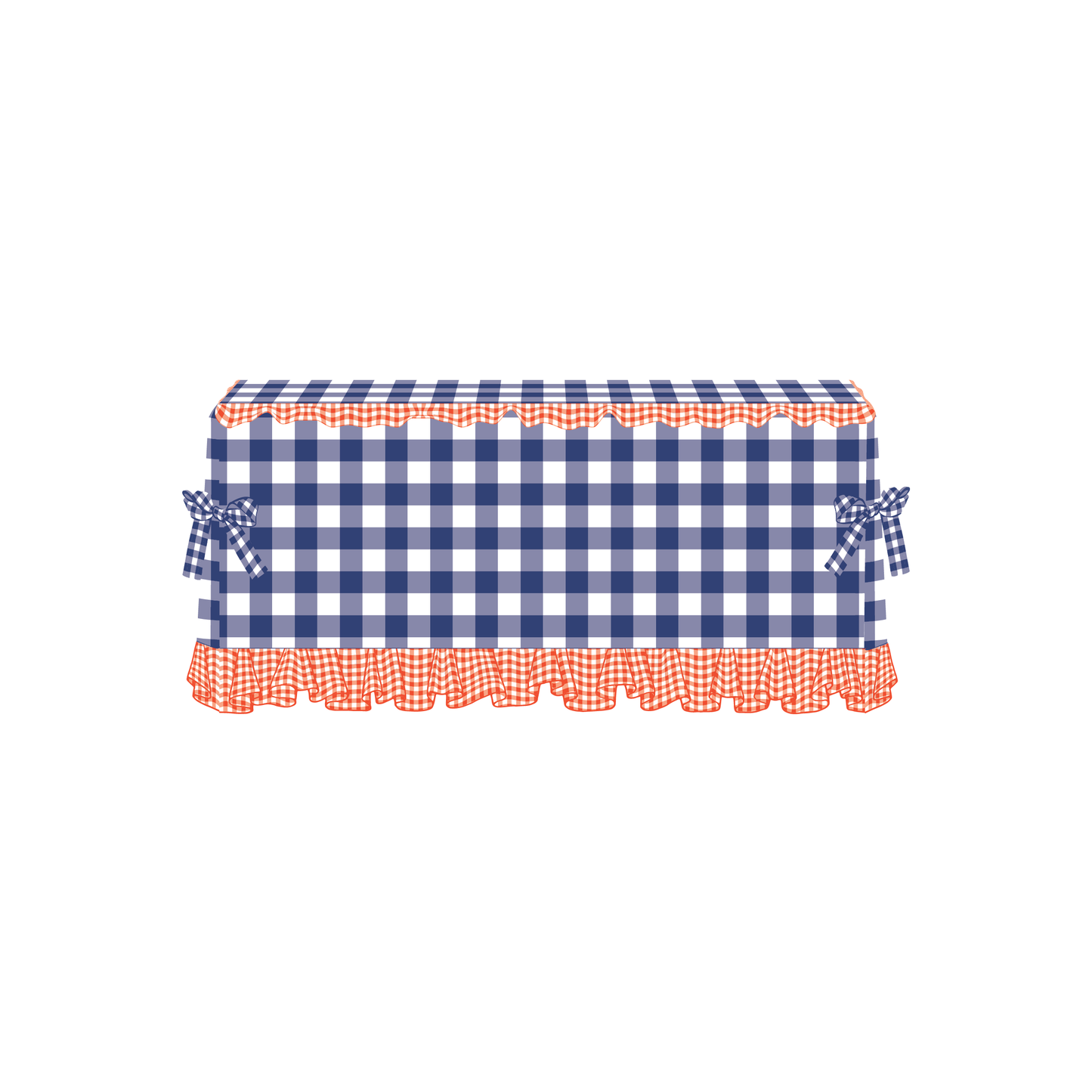The Lydia in Navy & Orange
