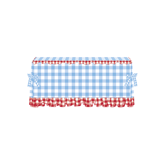 The Lydia in Cornflower & Red